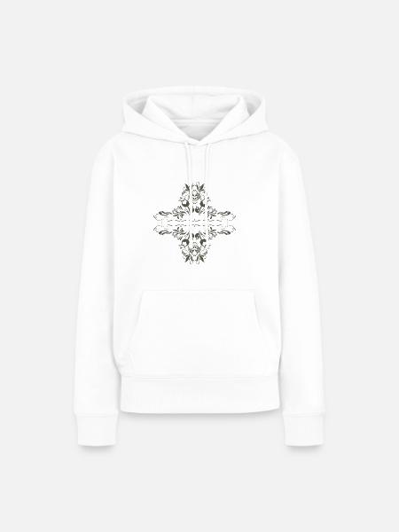 Dekoratives Element - Frauen Premium Bio Hoodie - Weiß