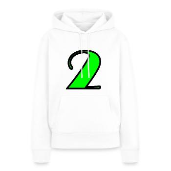 2 JAHRE. 2. JUBILÄUM. GEBURTSTAG 2 JAHRE. 2 - Frauen Premium Bio Hoodie - Weiß - Vorne - Julia (174cm)
