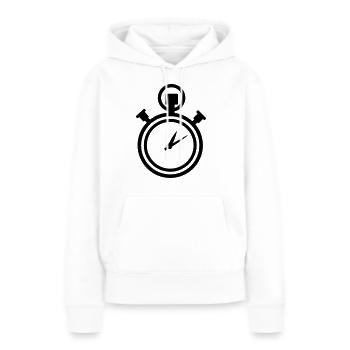 Uhr - Frauen Premium Bio Hoodie - Weiß - Vorne - Julia (174cm)