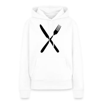 Fork and knife - Women’s Premium Organic Hoodie - white - Front - Julia (174cm)