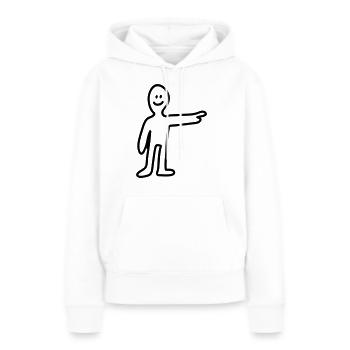 Show - Ligne - Sweat à capuche Premium bio Femme - blanc - Devant - Julia (174cm)