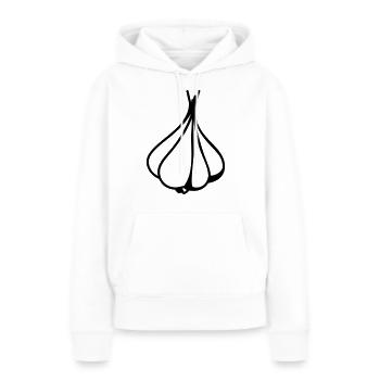 Knoblauch - Frauen Premium Bio Hoodie - Weiß - Vorne - Julia (174cm)