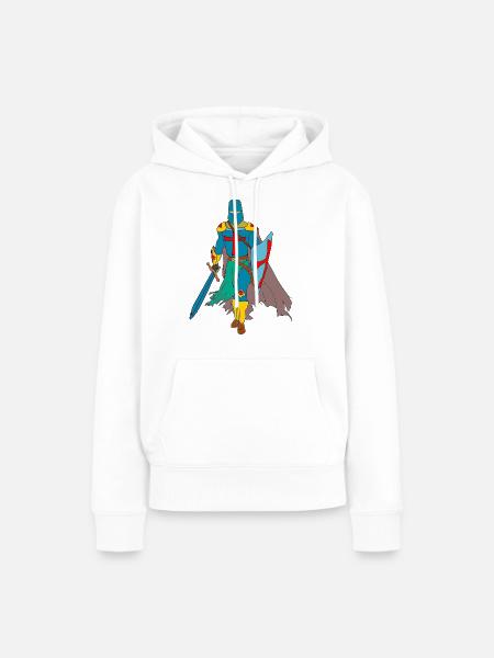 Ritter - Frauen Premium Bio Hoodie - Weiß
