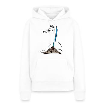 Kein Mobbing - Frauen Premium Bio Hoodie - Weiß - Vorne - Julia (174cm)