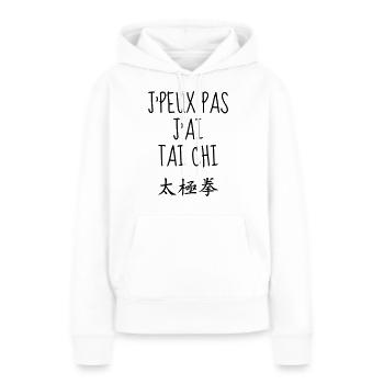 Taijiquan / Tai-Chi Chuan / Tai Chi / Tai-Chi - Sweat à capuche Premium bio Femme - blanc - Devant - Julia (174cm)