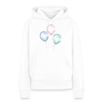 Ballons pastel - Sweat à capuche Premium bio Femme - blanc - Devant - Julia (174cm)
