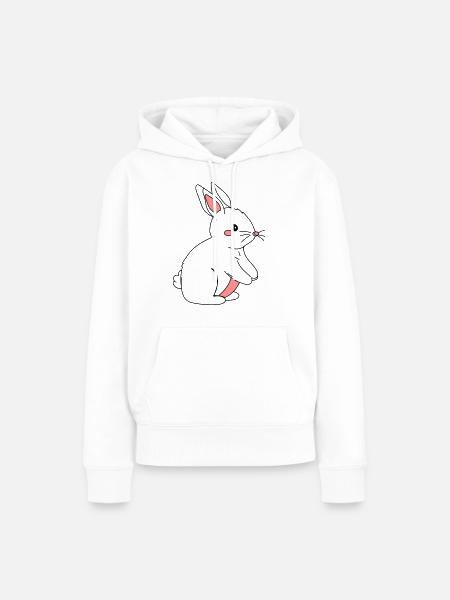 Kaninchen - Frauen Premium Bio Hoodie - Weiß