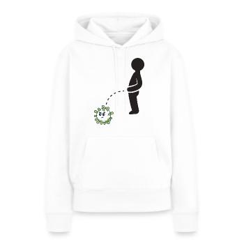 Virus - Sweat à capuche Premium bio Femme - blanc - Devant - Julia (174cm)