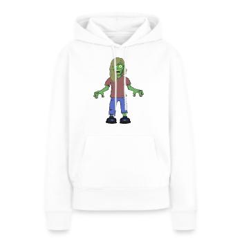Fille zombie - Sweat à capuche Premium bio Femme - blanc - Devant - Julia (174cm)