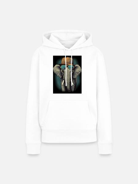 Tierischer Stil - Frauen Premium Bio Hoodie - Weiß