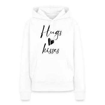hugs kisses - Frauen Premium Bio Hoodie - Weiß - Vorne - Julia (174cm)