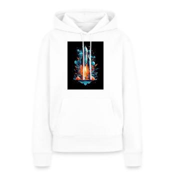 Raumfahrt - Frauen Premium Bio Hoodie - Weiß - Vorne - Julia (174cm)