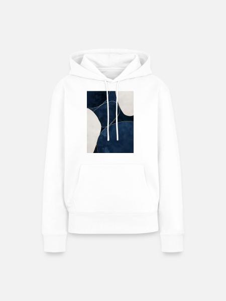 Green Abstract 16 - Frauen Premium Bio Hoodie - Weiß