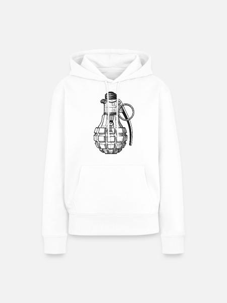 Glühlampe - Frauen Premium Bio Hoodie - Weiß