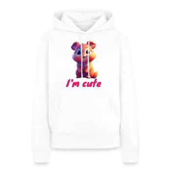 Cartoon - Frauen Premium Bio Hoodie - Weiß - Vorne - Julia (174cm)