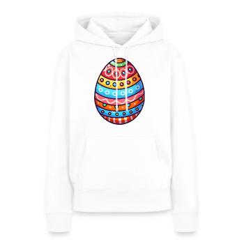 Œuf de Pâques - Sweat à capuche Premium bio Femme - blanc - Devant - Julia (174cm)