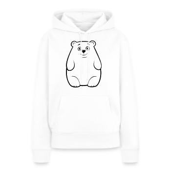 Cuddly polar bear as vector illustration - Women’s Premium Organic Hoodie - white - Front - Julia (174cm)