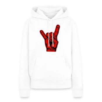 pommesgabel - Frauen Premium Bio Hoodie - Weiß - Vorne - Julia (174cm)