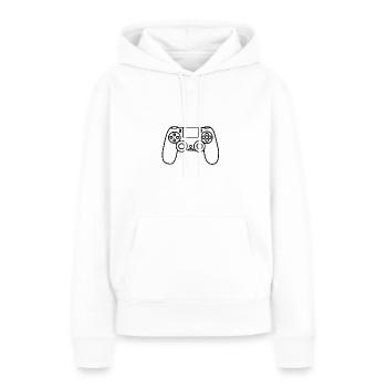 Contrôleurs - Sweat à capuche Premium bio Femme - blanc - Devant - Julia (174cm)