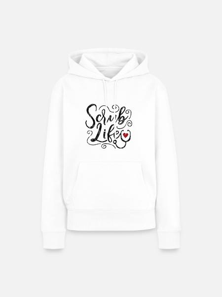 Scrub Life.png.png - Frauen Premium Bio Hoodie - Weiß