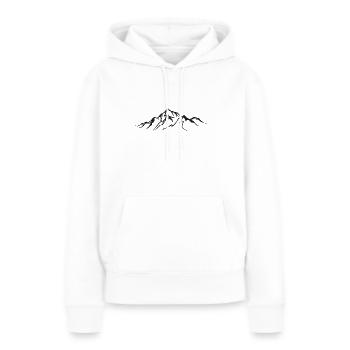 Montagnes - Sweat à capuche Premium bio Femme - blanc - Devant - Julia (174cm)