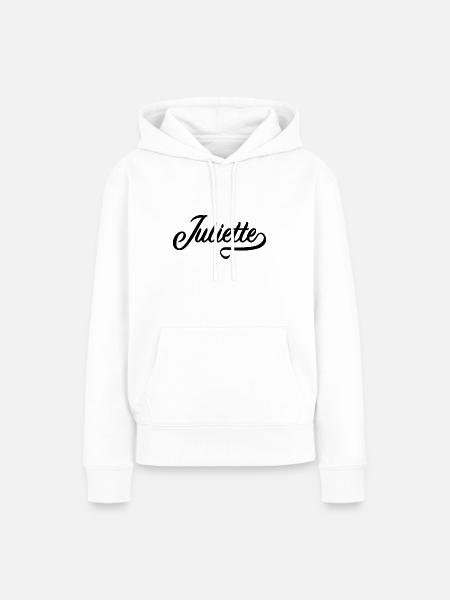 Juliette - Vorname - Frauen Premium Bio Hoodie - Weiß