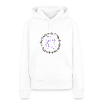 Fleurs Grue Rustikal Team Bride 2 - Sweat à capuche Premium bio Femme - blanc - Devant - Julia (174cm)