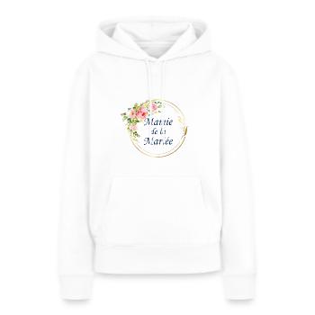 mamie de la mariée - Sweat à capuche Premium bio Femme - blanc - Devant - Julia (174cm)