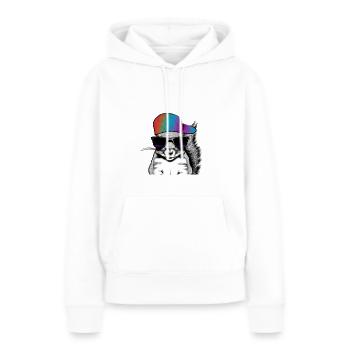 Gangster Squirrel - Frauen Premium Bio Hoodie - Weiß - Vorne - Julia (174cm)