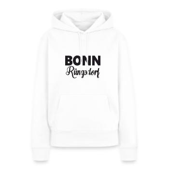 Bonn Rüngsdorf - schönster Stadtteil Bonn - Frauen Premium Bio Hoodie - Weiß - Vorne - Julia (174cm)