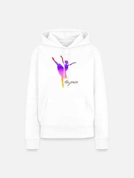 Ballett - Frauen Premium Bio Hoodie - Weiß