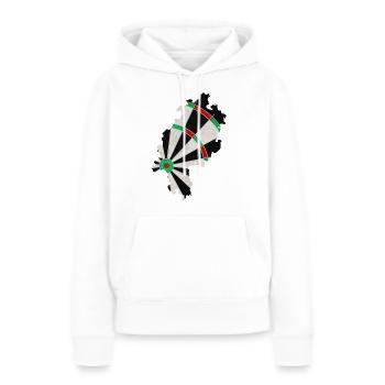 Dartboard Hesse - Sweat à capuche Premium bio Femme - blanc - Devant - Julia (174cm)
