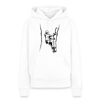 eisklettern eispickel ice-climbing steigeisen - Frauen Premium Bio Hoodie - Weiß - Vorne - Julia (174cm)
