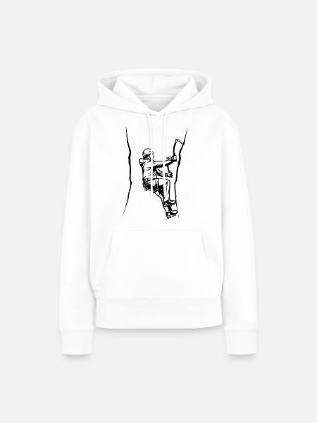 eisklettern eispickel ice-climbing steigeisen - Frauen Premium Bio Hoodie - Weiß