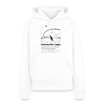 Gottes Versprechen - Frauen Premium Bio Hoodie - Weiß - Vorne - Julia (174cm)