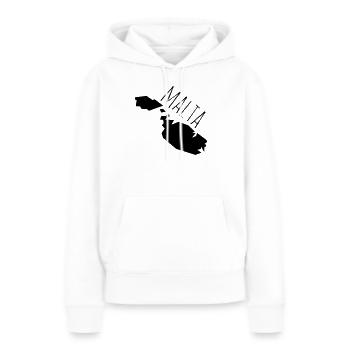 malta - Frauen Premium Bio Hoodie - Weiß - Vorne - Julia (174cm)