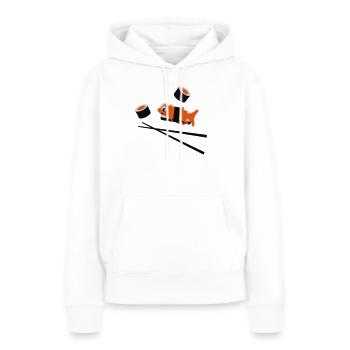 Sushi - Frauen Premium Bio Hoodie - Weiß - Vorne - Julia (174cm)