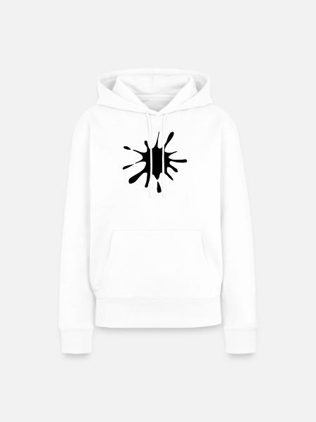 Klecks - Frauen Premium Bio Hoodie - Weiß