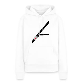 ceinture de sécurité - Sweat à capuche Premium bio Femme - blanc - Devant - Julia (174cm)