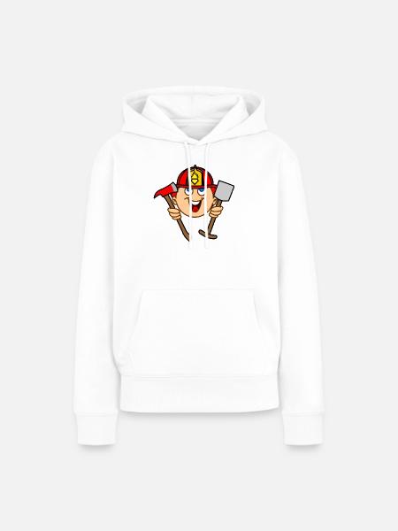 FIREFIGHTER weiße Haut - Frauen Premium Bio Hoodie - Weiß