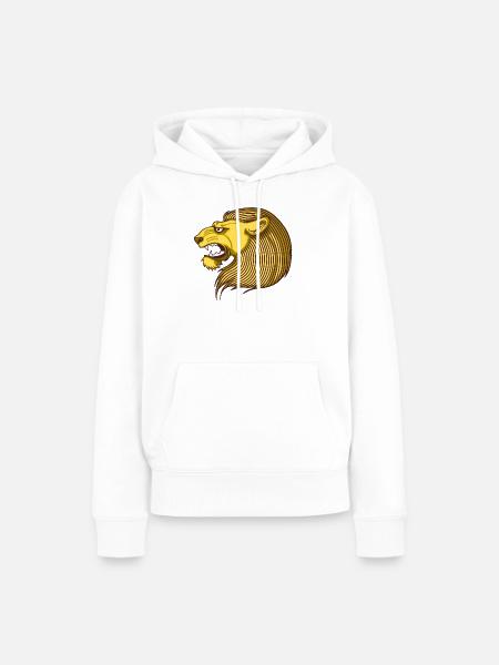Löwe portrait - Frauen Premium Bio Hoodie - Weiß