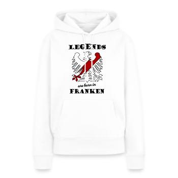 Les héros de Franconie - Sweat à capuche Premium bio Femme - blanc - Devant - Julia (174cm)