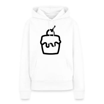 Cupcake - Frauen Premium Bio Hoodie - Weiß - Vorne - Julia (174cm)