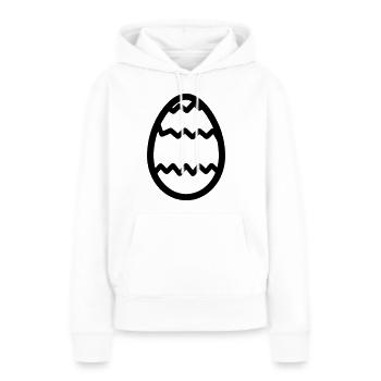 Oeuf de Pâques - Sweat à capuche Premium bio Femme - blanc - Devant - Julia (174cm)