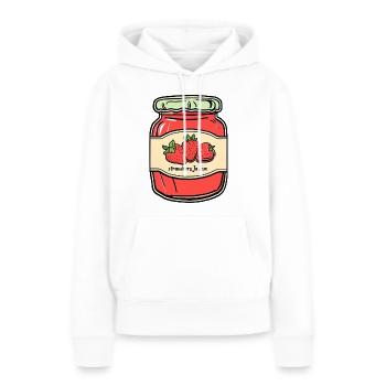 Erdbeer Marmelade - Frauen Premium Bio Hoodie - Weiß - Vorne - Julia (174cm)