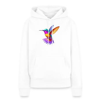 Colibri - Sweat à capuche Premium bio Femme - blanc - Devant - Julia (174cm)
