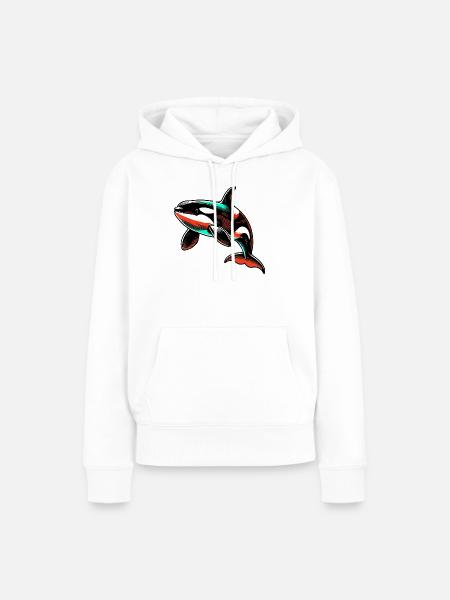Schwertwal - Frauen Premium Bio Hoodie - Weiß