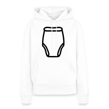 Couche - Sweat à capuche Premium bio Femme - blanc - Devant - Julia (174cm)