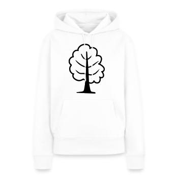 arbre - Sweat à capuche Premium bio Femme - blanc - Devant - Julia (174cm)
