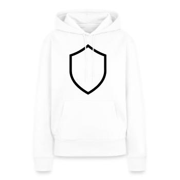 Schild - Frauen Premium Bio Hoodie - Weiß - Vorne - Julia (174cm)